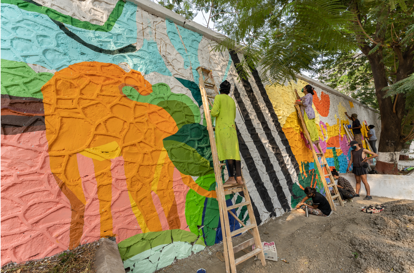 Part of 'Mumbai Rising', a public art initiative by Birla Estates