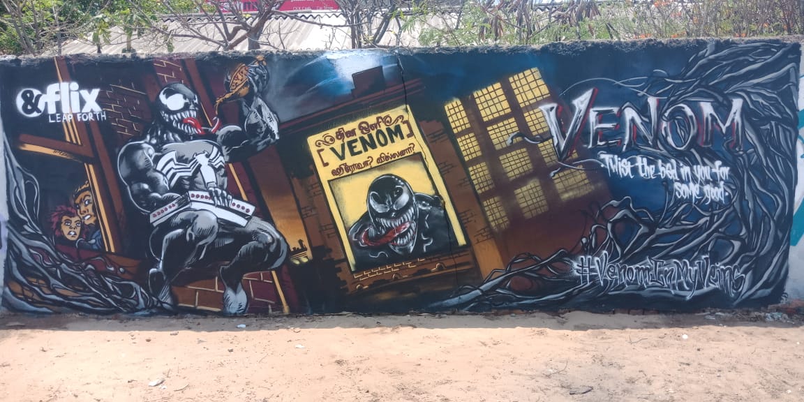 venom mural by epoc